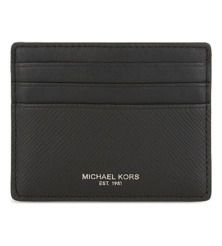 buy now michael kors men's harrison leather card case|michael kors husband.